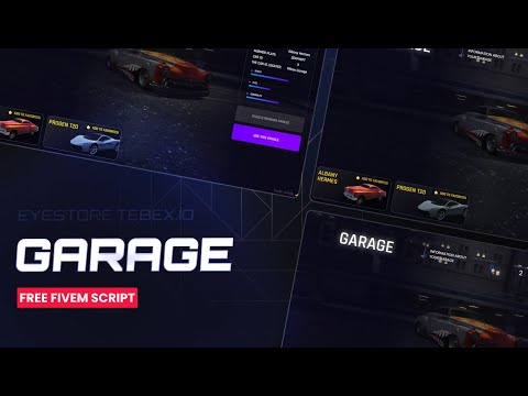 Garage Script | New UI | Free FiveM Garage Script | QBCore & ESX