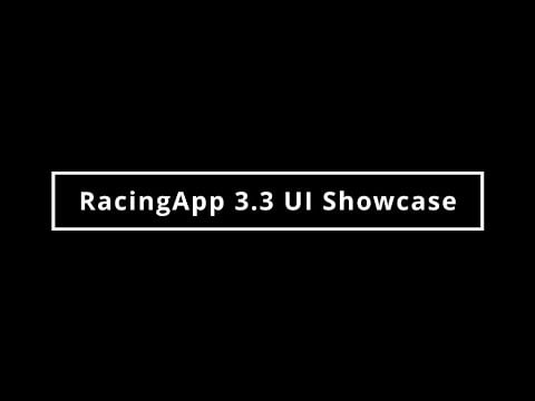 RacingApp 3.3 Showcase