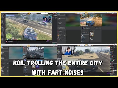 Koil Use admin menu for Farts Sounds & trolls Sykkuno Zerkaa Ramee Fuslie Valkyrae | NoPixel GTA RP