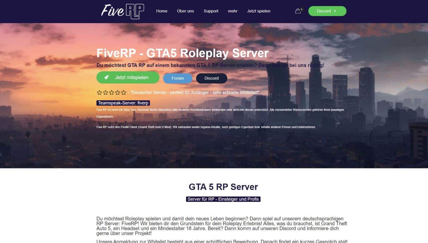 Five RP Website